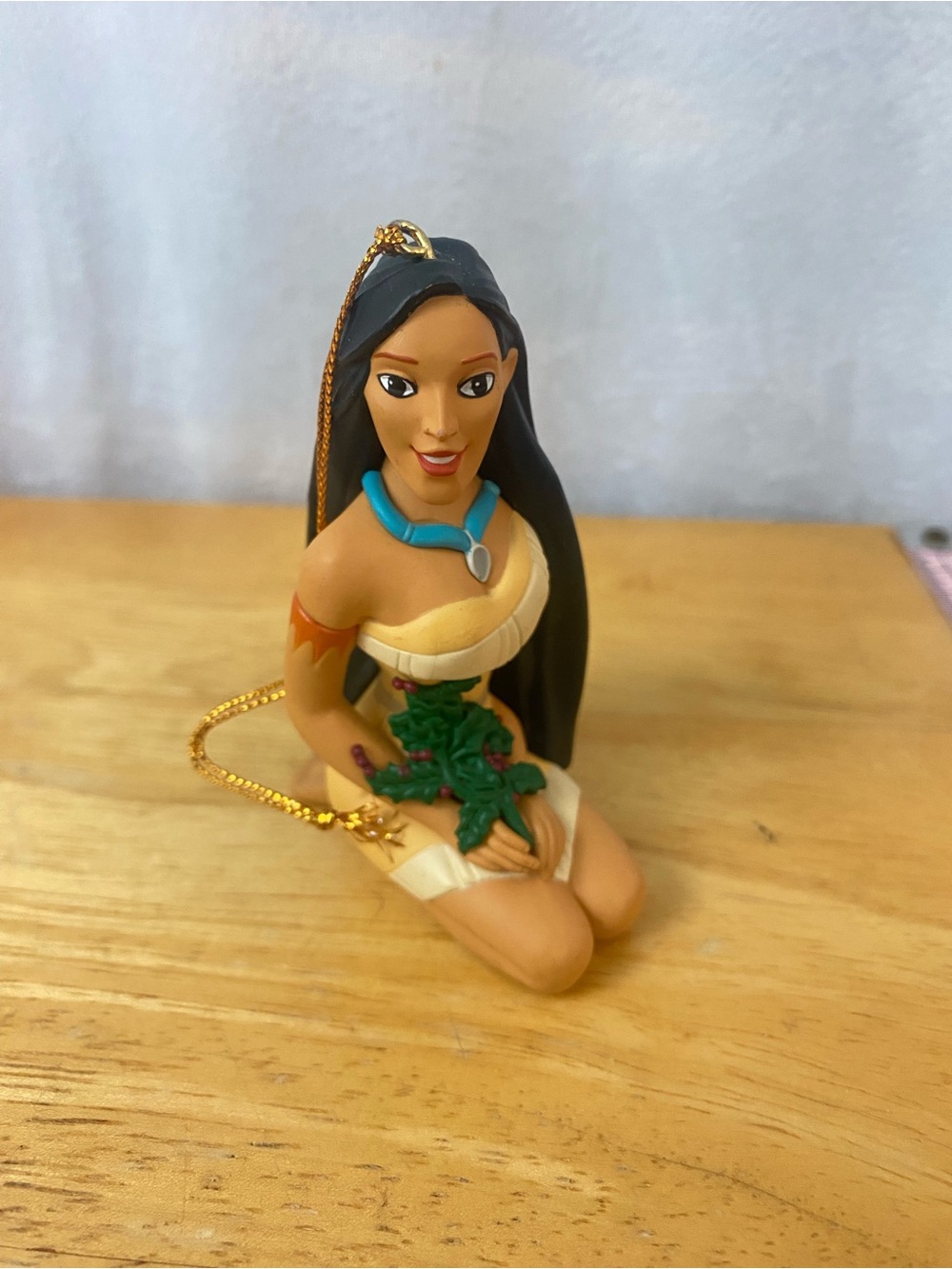 Vintage 90s Disney Grolier Pocahontas Ornament with Box